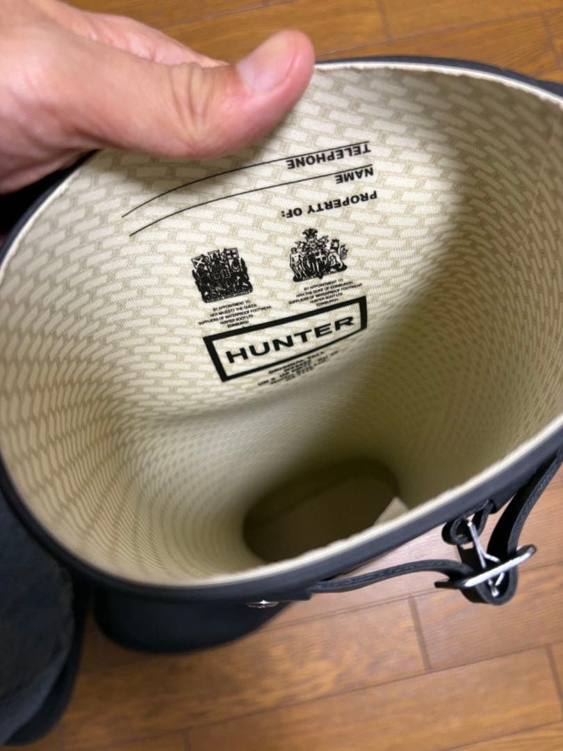 HUNTER ハンター ブラック ロングレインブーツ UK 5(24cm)