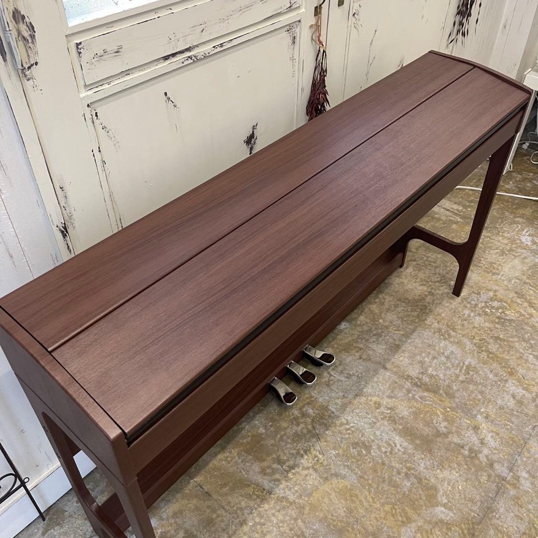 電子ピアノ88鍵盤　給電式　蓋スライド　マホガニー