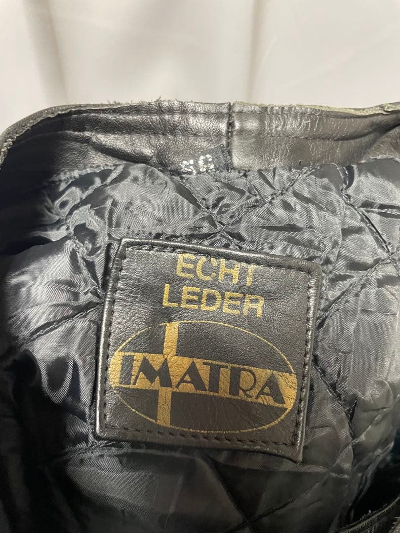 90s IMATRA ドイツ モトクロス バイカーレザーパンツ オーバーオール