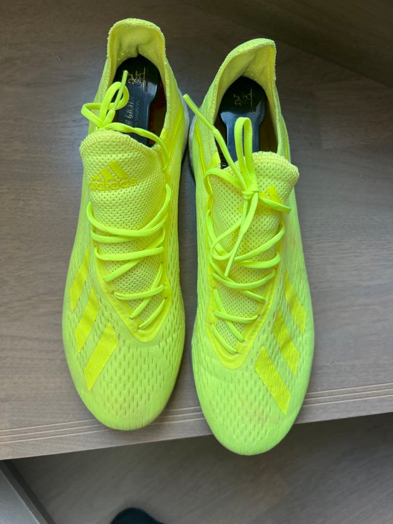 adidas 蛍光イエロー エックス　ランニングシューズ　限定品