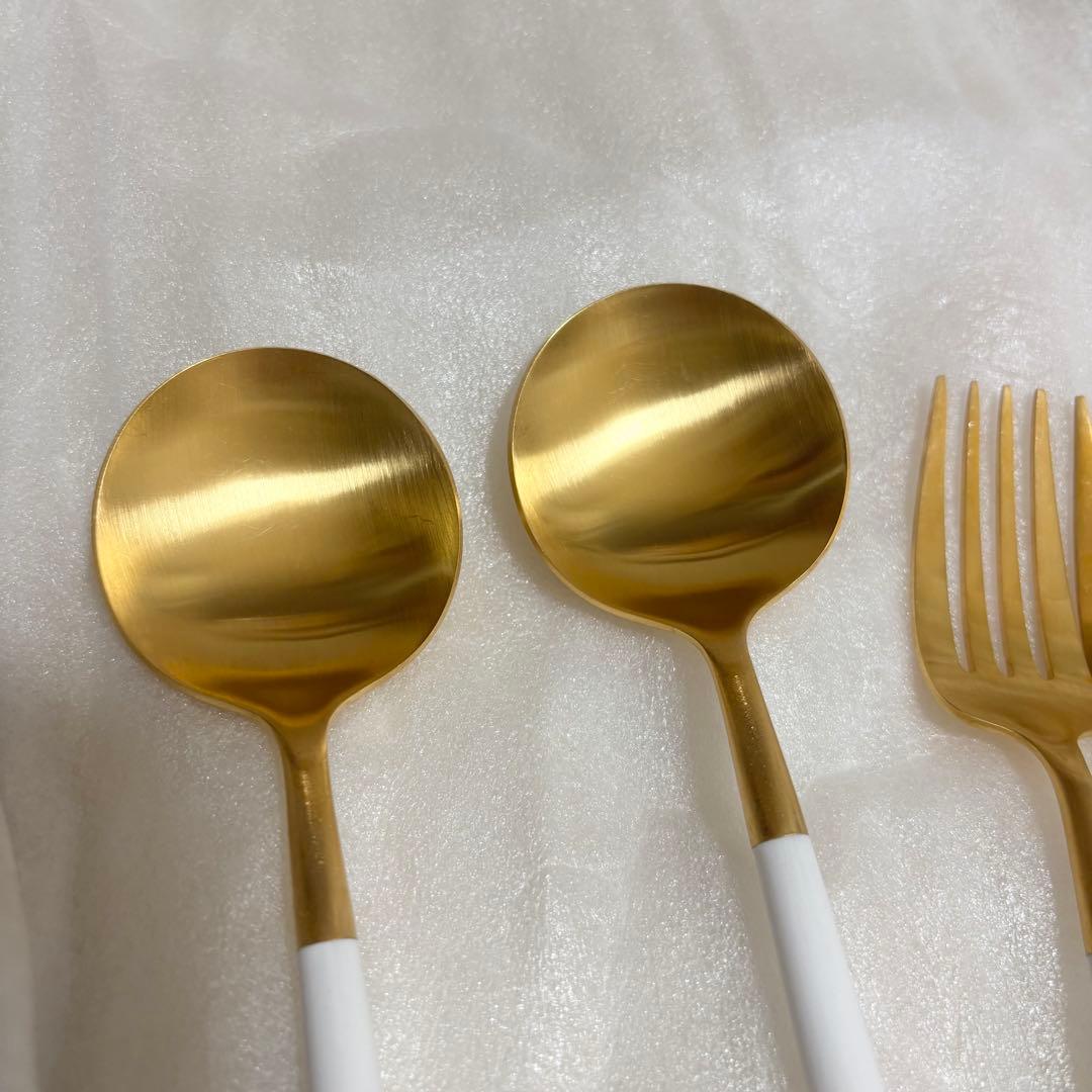 【正規品】クチポールCutipol GOAディナー6点ホワイトゴールド