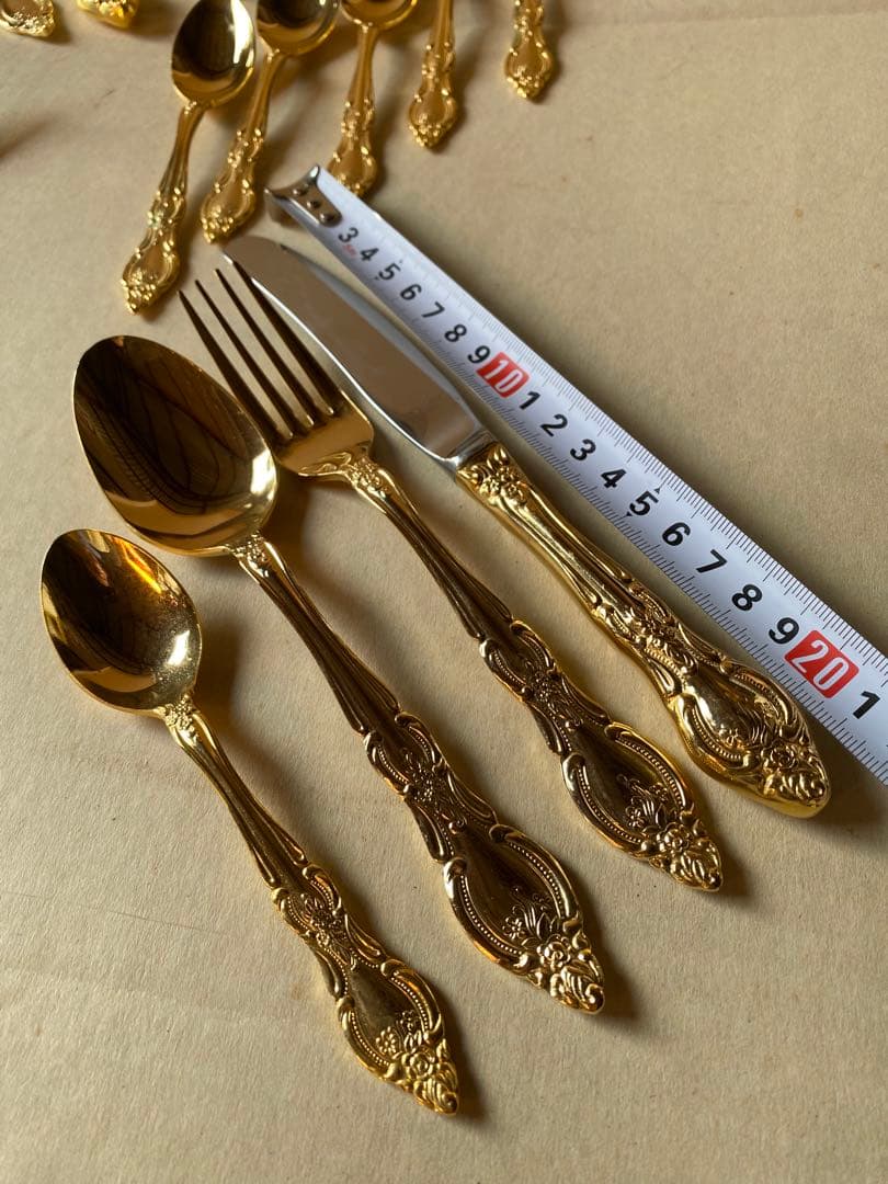 金メッキ　カトラリーセット　ゴールド