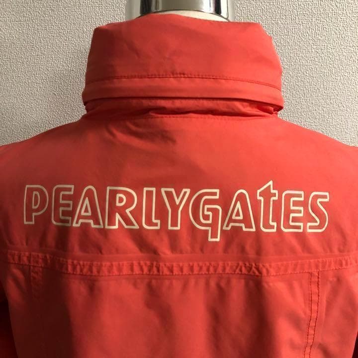 パーリーゲイツ ダブルジップ 2way ナイロン ジャケット レッド サイズ1