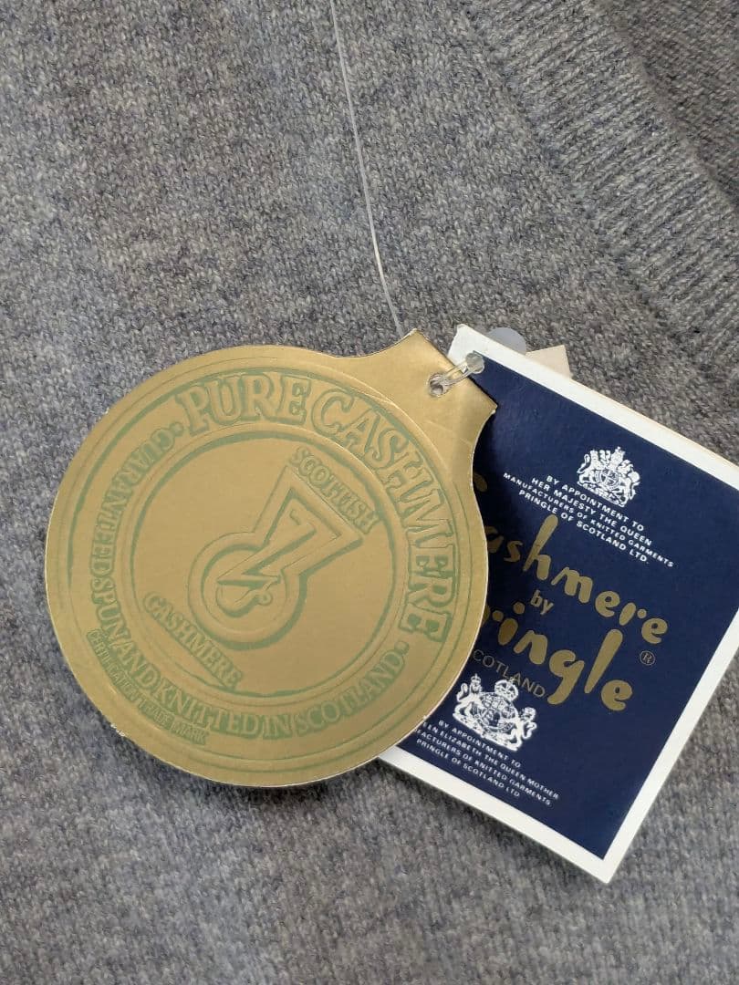 タグ付き Pringle メンズ カシミヤ Vネック セーター 112/44