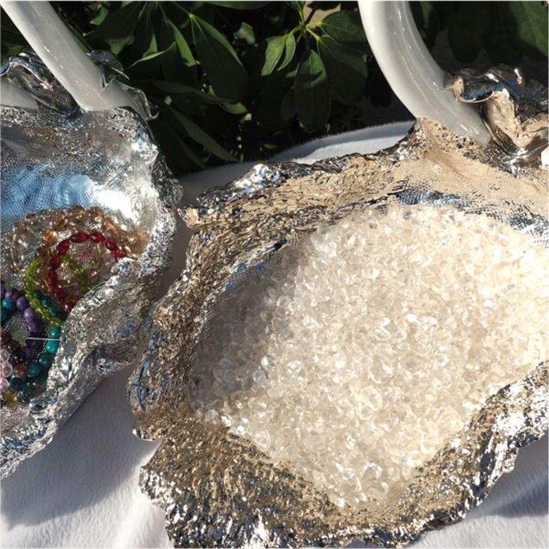 ★特選一品★白鳥&水晶♡浄化スペシャル☆【白鳥『スワン』型ディスプレイ器】❤️