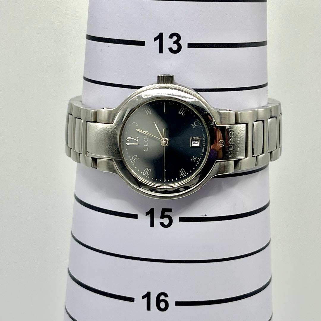 【新品電池/稼動品】GUCCI グッチ 8900L デイト シルバー 黒文字盤