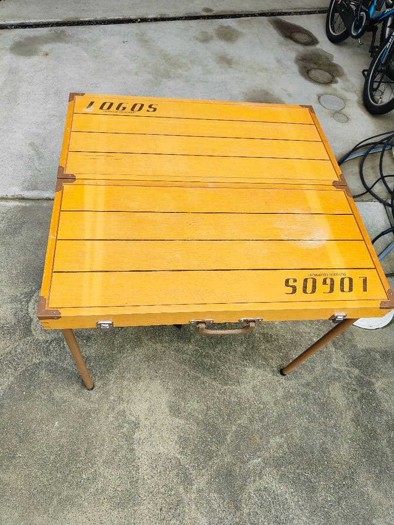 LOGOS 木製折りたたみテーブル チェア4脚セット ケース