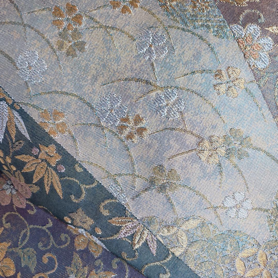 訪問着　フルセット　花ぐるま　流水　鮮やか花々　金彩加工　入学式　Q3