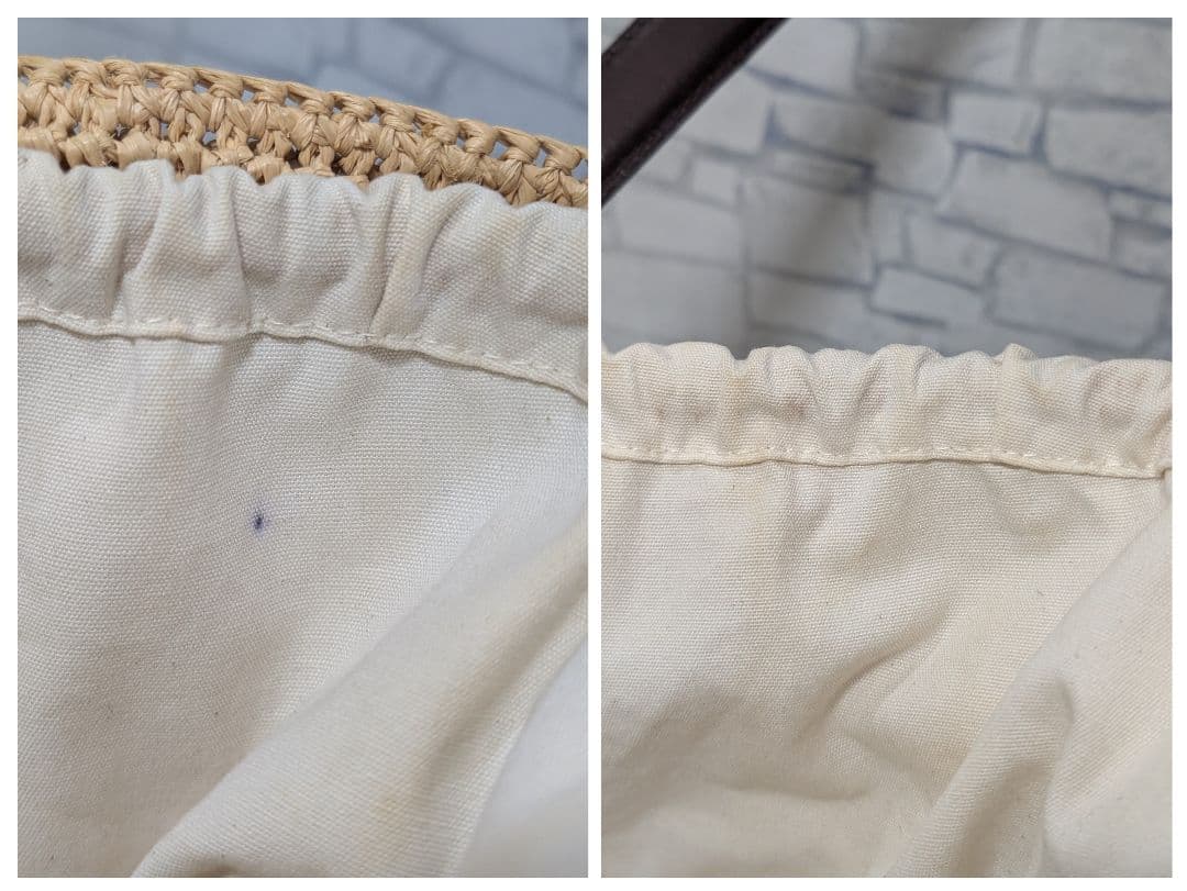 ✨美品✨　かごバッグ　ヘレンカミンスキー　大容量　ラフィア　レザー