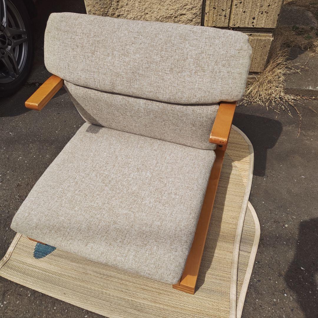 通販生活　楽座椅子　カタログハウス 背当てクッション付き