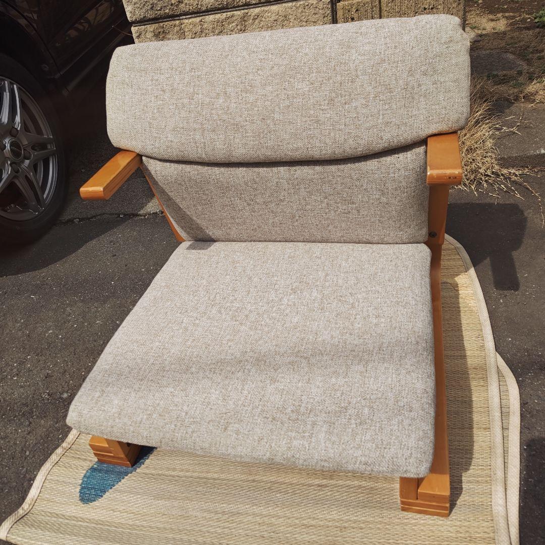 通販生活　楽座椅子　カタログハウス 背当てクッション付き