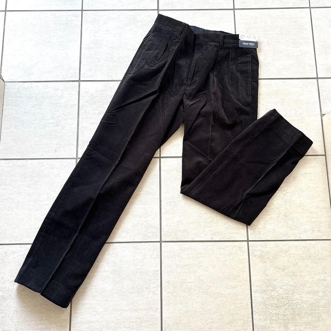 【未使用品】POLO GOLF ポロゴルフラルフローレン メンズパンツ　黒33