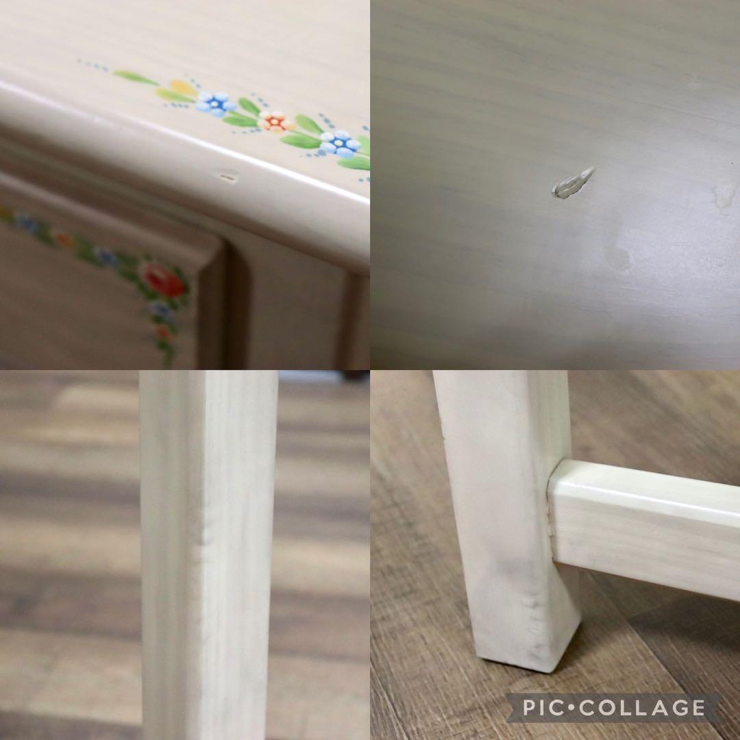 GMGN284A○スペイン製 シャビーシック 片袖デスク 学習机 勉強机 店舗什