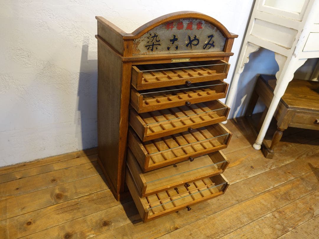 昭和レトロ 店舗什器 ショーケース 木製 古家具