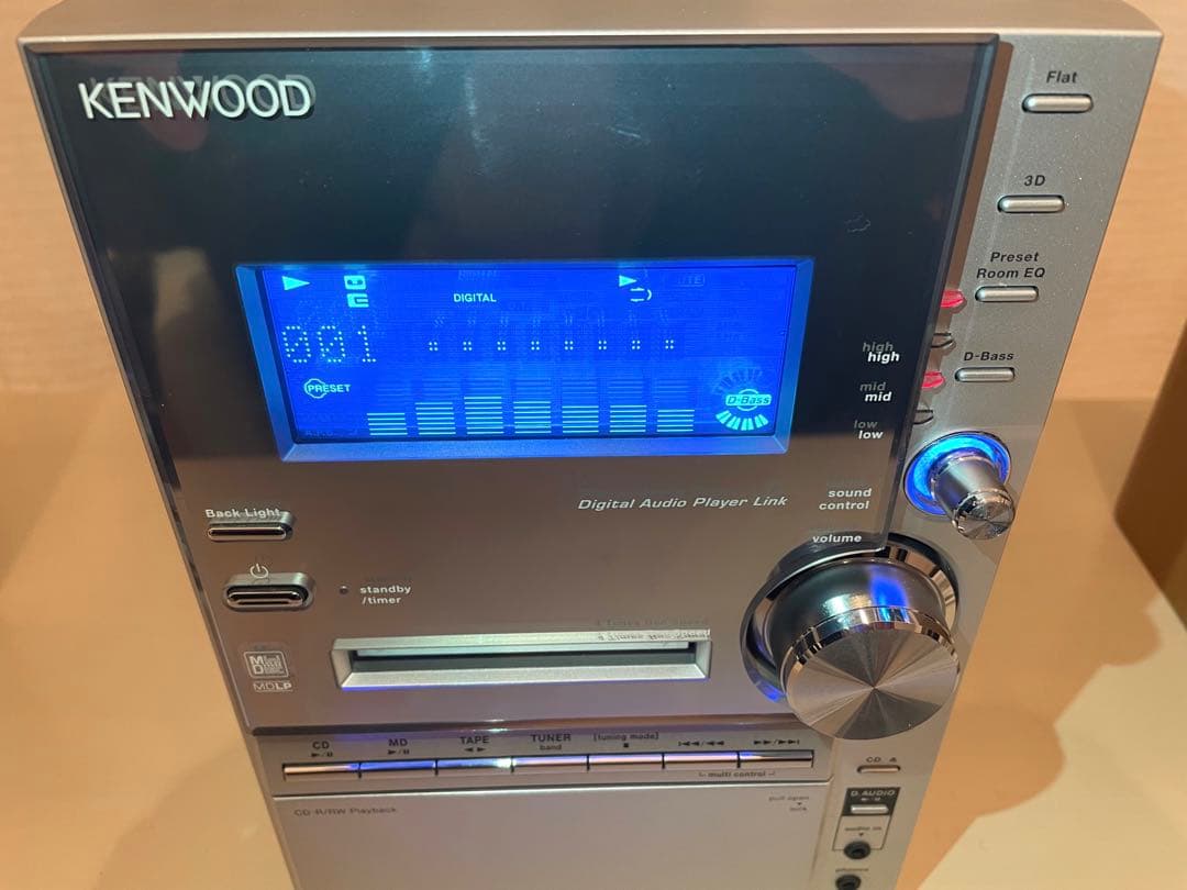 【良品】KENWOOD CD／MD／カセット／ラジオ／コンポ RXD-SV3MD