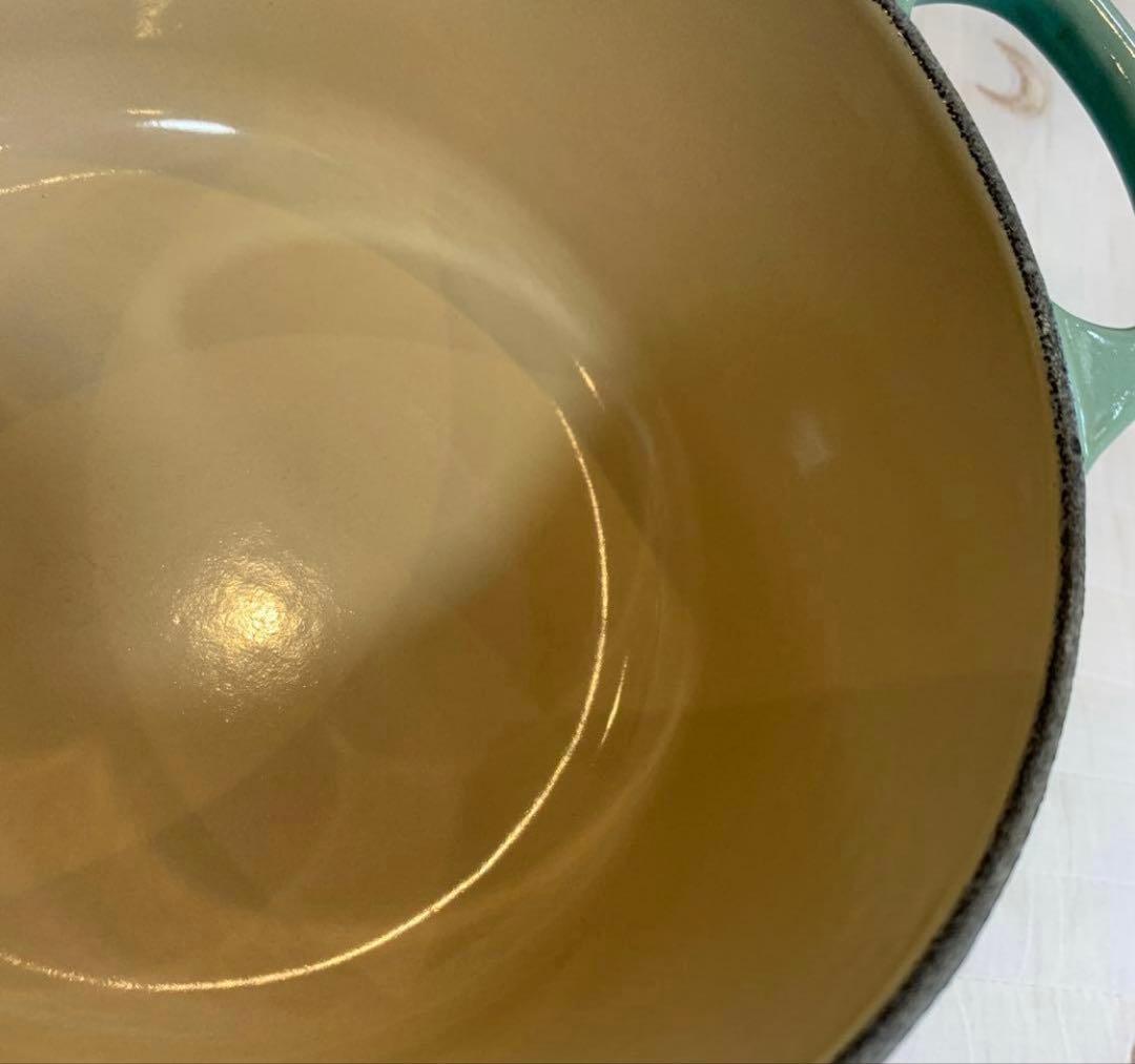 ル・クルーゼ　ココットロンド　14cm クールミント　離乳食　小鍋　インテリア