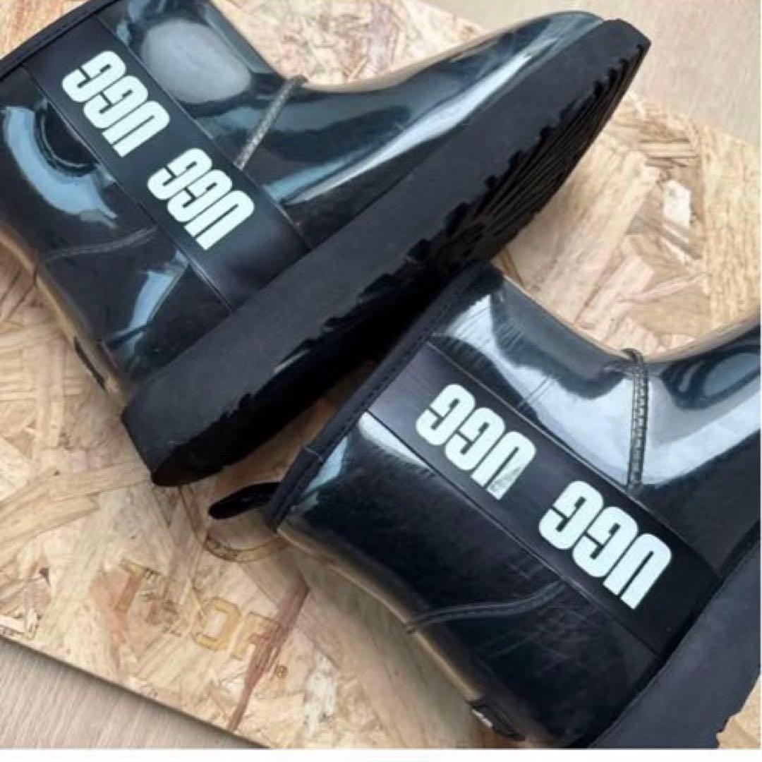 レディース　Ugg ムートンレインブーツ クラシック クリアミニ ブラック