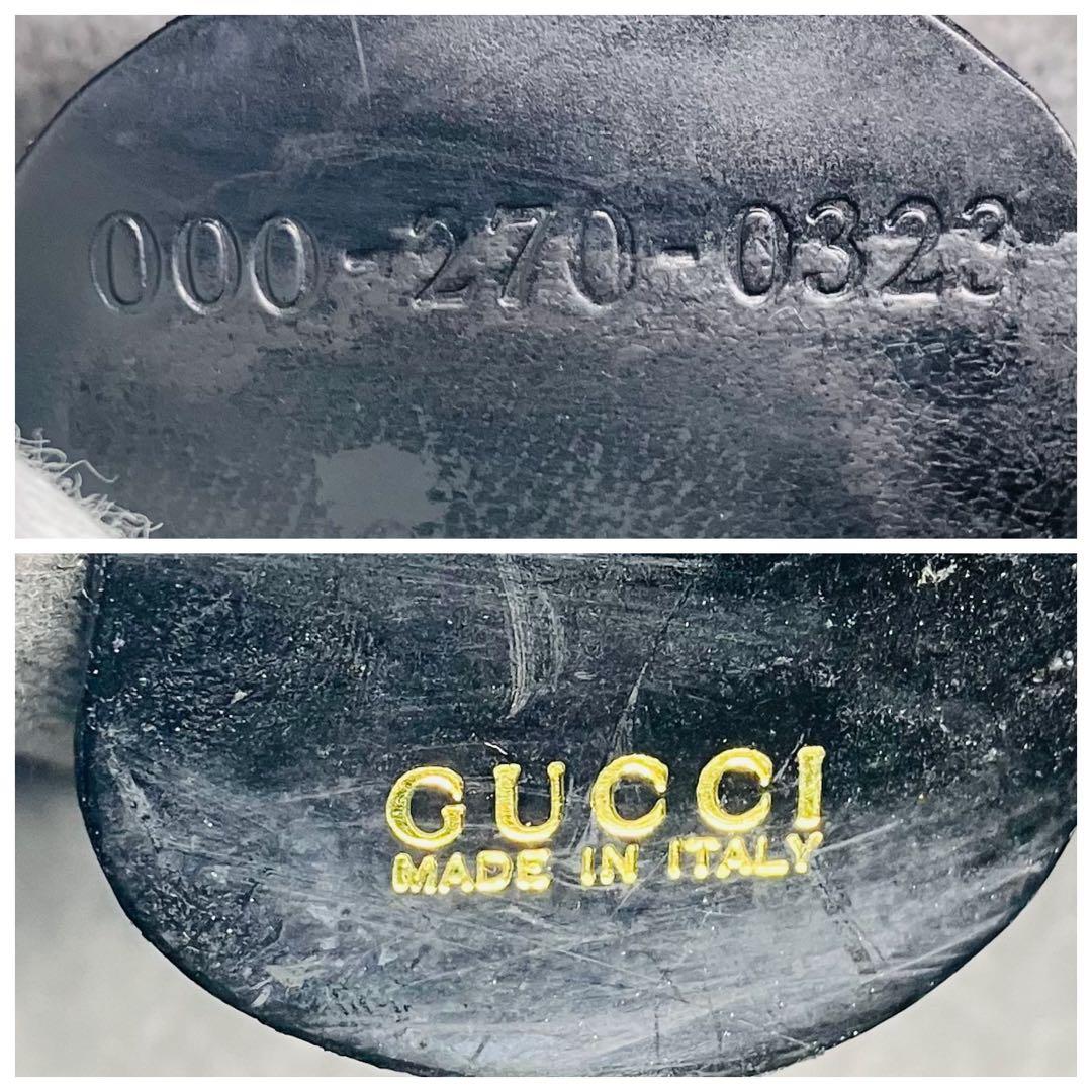 美品　グッチ2wayショルダーバニティバッグ　バンブーエナメルパテントレザー黒