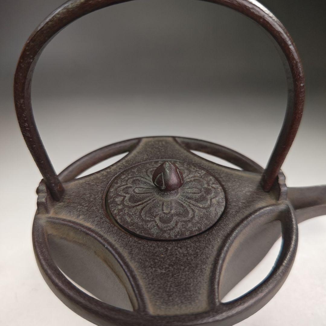 イ990 銚子『人間国宝　高橋敬典』『七宝形　銚子　共箱』茶道具　酒器　鉄製