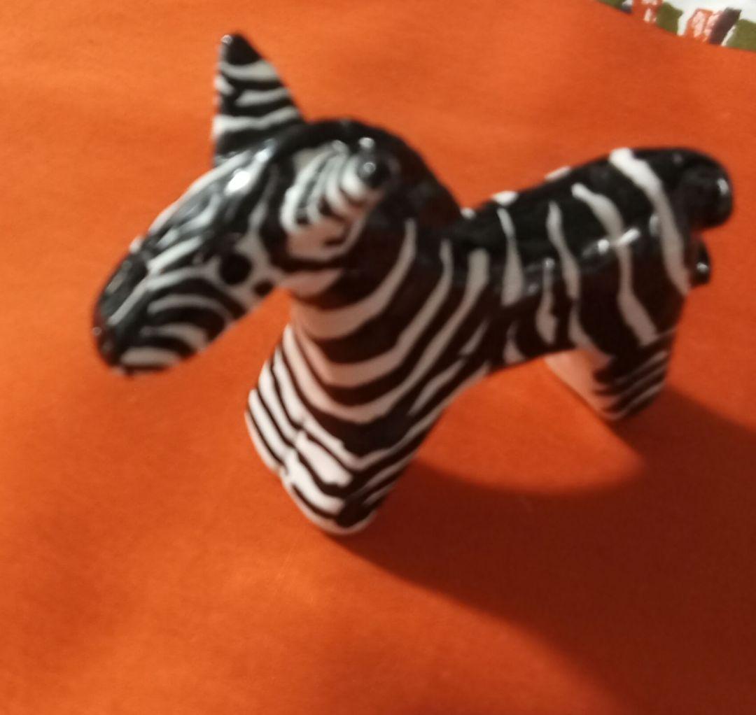 干支動物置物　丑午巳10体セット手作りの陶器製