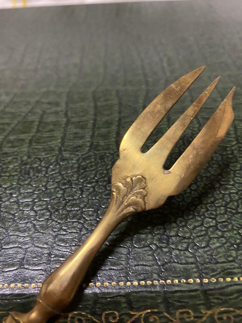 フランスアンティークMontpeyroux ピンクハンドル フォークセット11本