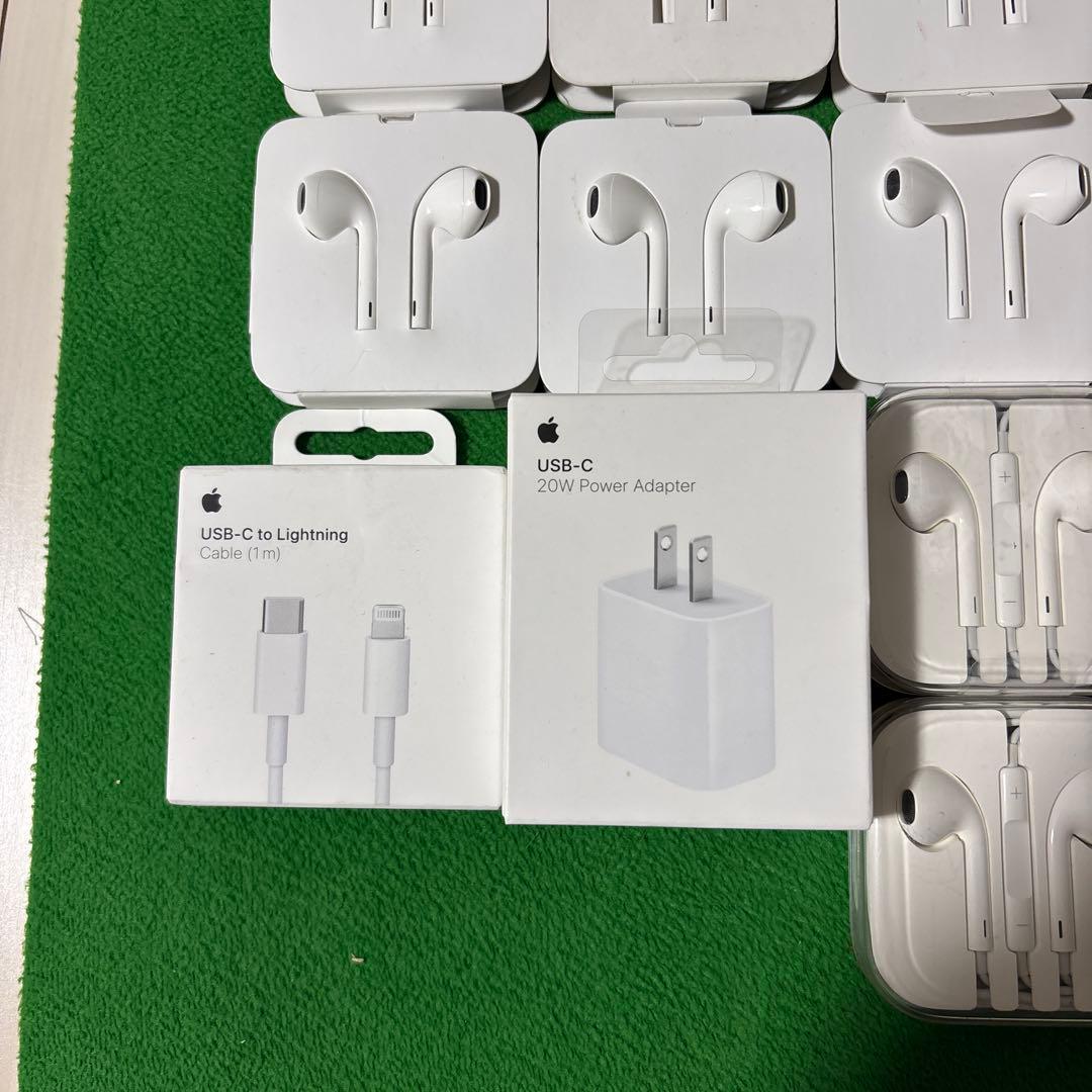 Apple イヤフォン 20個セット USB-Cアダプタ付き