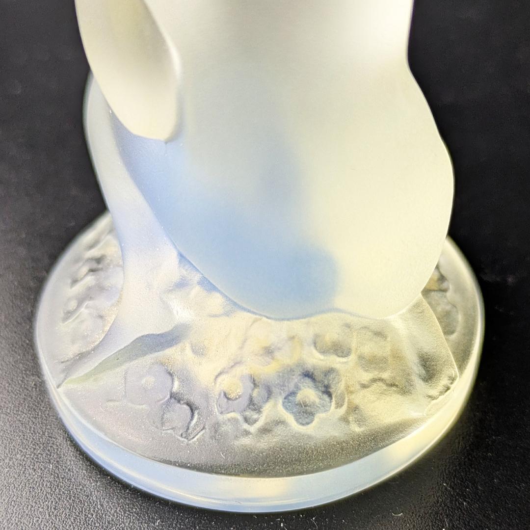 【箱付き極美品】ラリック フロレアル オパルセント ガラス 幻想的な青 裸婦