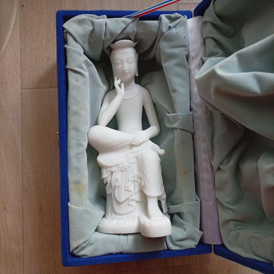大理石 弥勒菩薩半跏像 本体美品