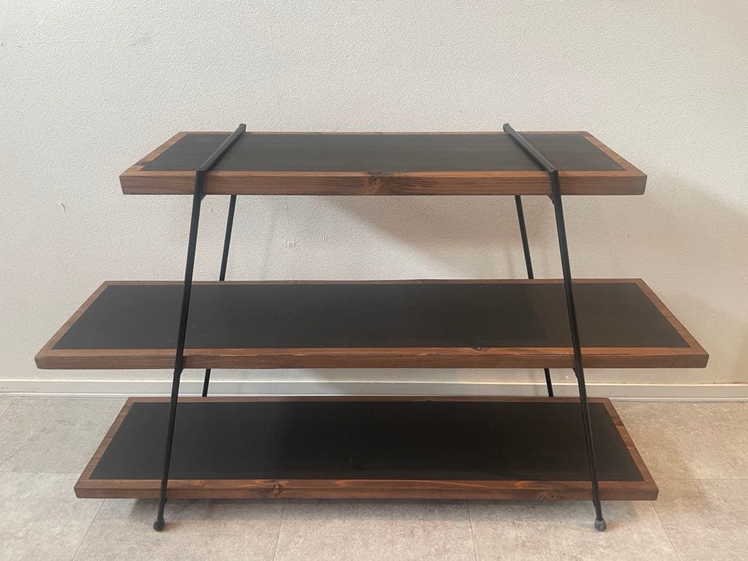 アイアンシェルフ ハシゴ3段 キャンプ アイアン家具　アウトドア ラック