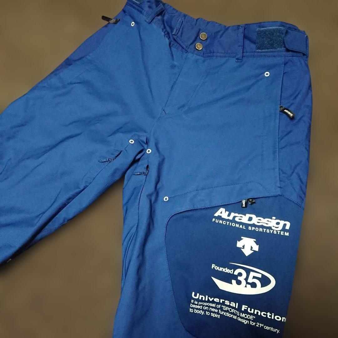 送料無料【DESCENTE】ネイビーブルースキーパンツ O