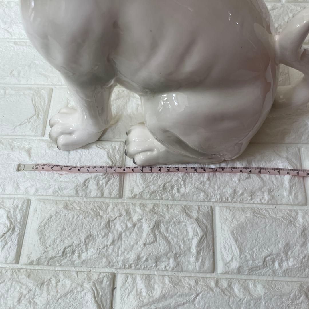 ブルテリア 犬 オブジェ 置物 加藤工芸 玄関 犬置物 陶器