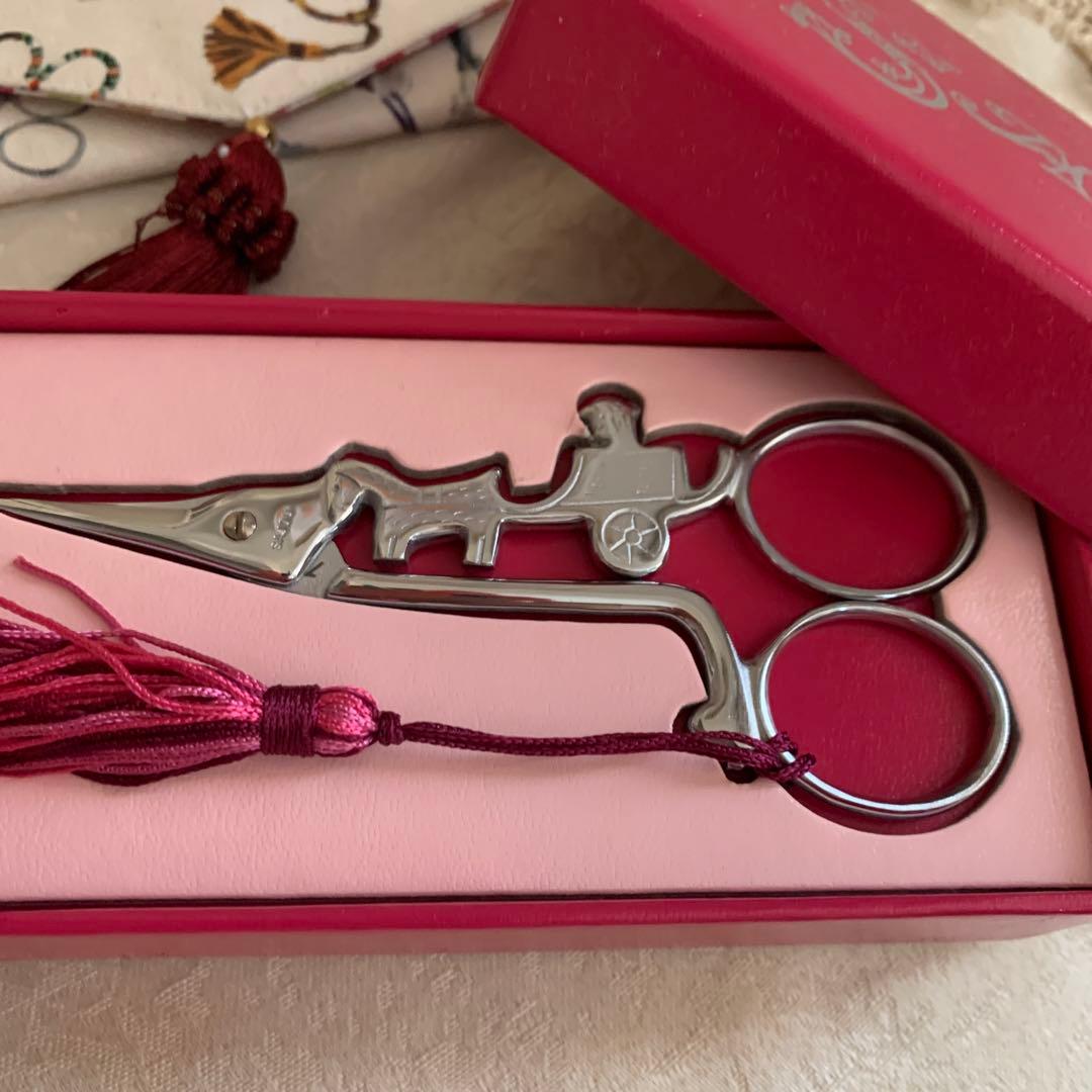 【レア】幻のはさみ★フランス手芸ブランドSAJOUの荷馬車の鋏とポーチ