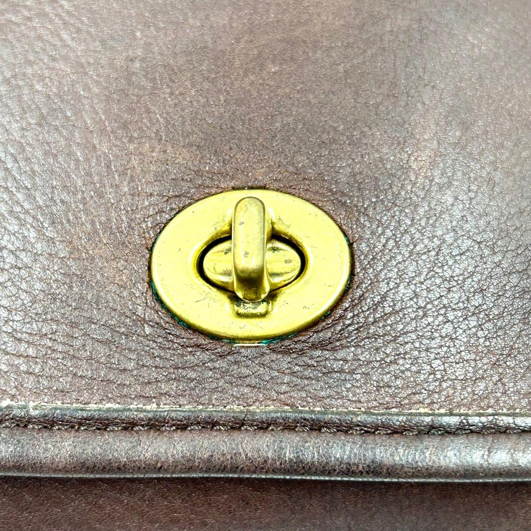 美品 オールドコーチ フラップ ターンロック ショルダーバッグ クロスボディ