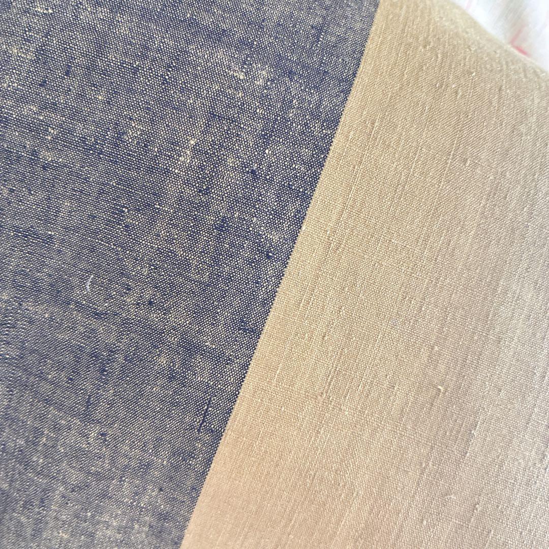 小紋　フルセット　着物　紬　トールサイズ　正絹　琉球絣柄　ナチュラル　J2 2月