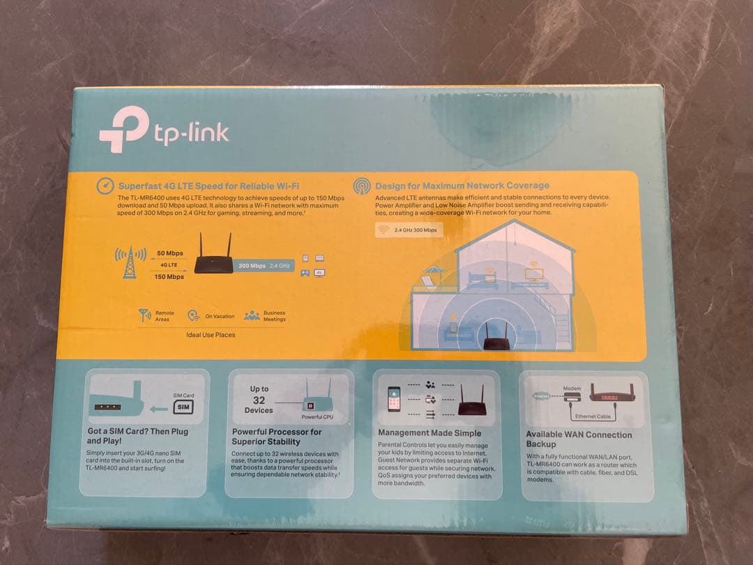 tp-link TL-MR6400 4G LTEルーター