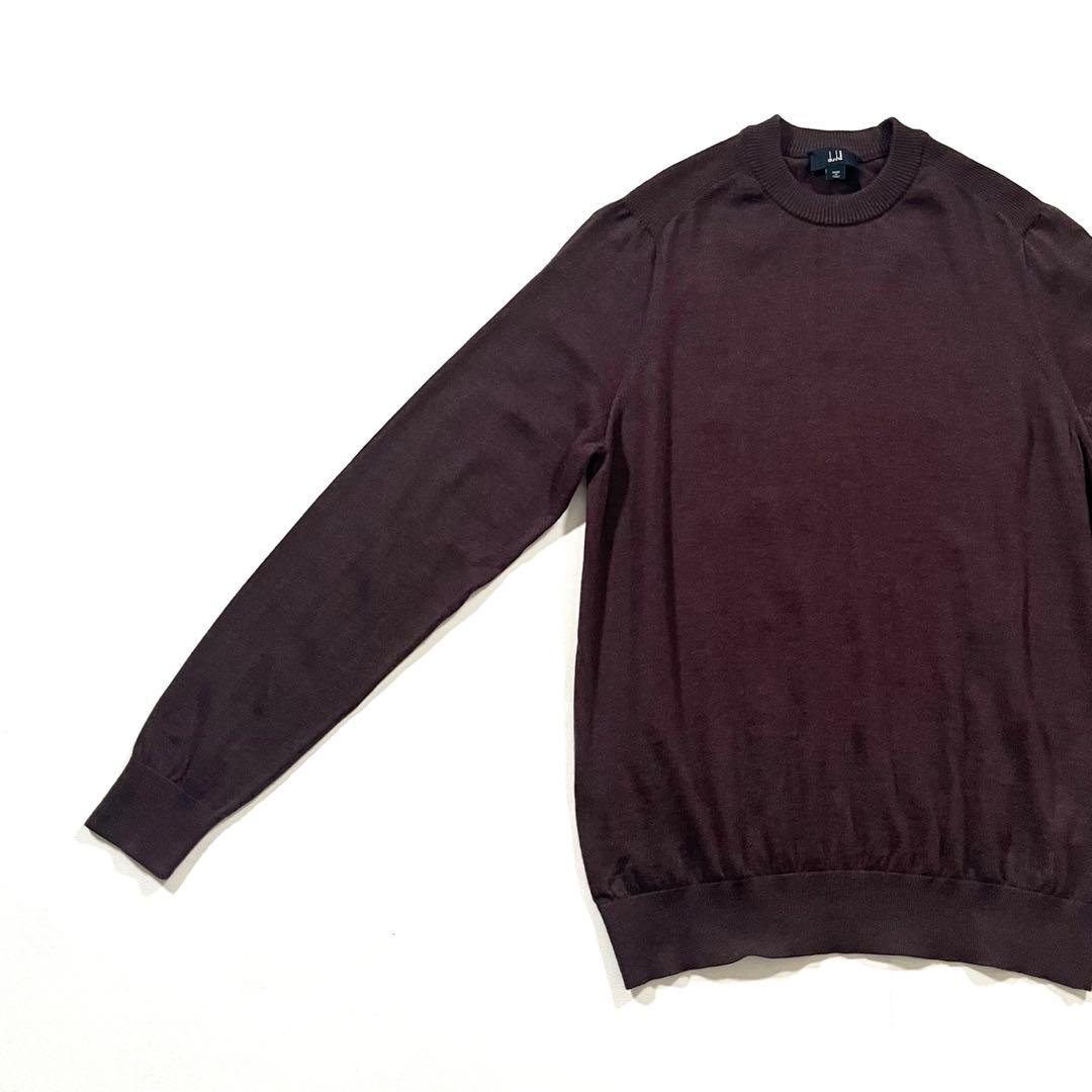 【美品】dunhill　ニット セーター　カシミヤ100%　現行モデル　ロゴ刺繍