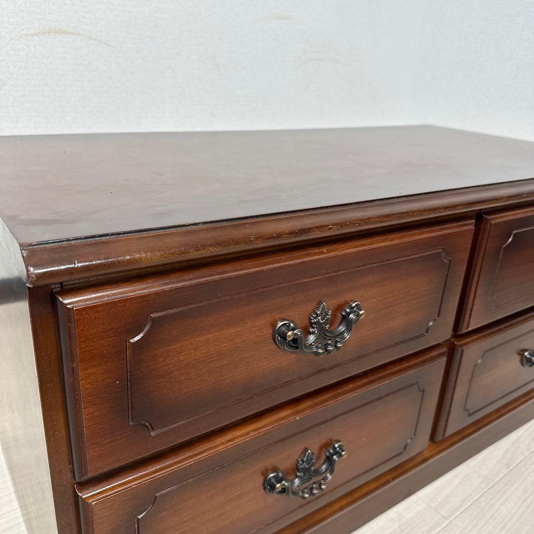 カリモク コロニアル チェスト 2段4杯 ローチェスト i4※