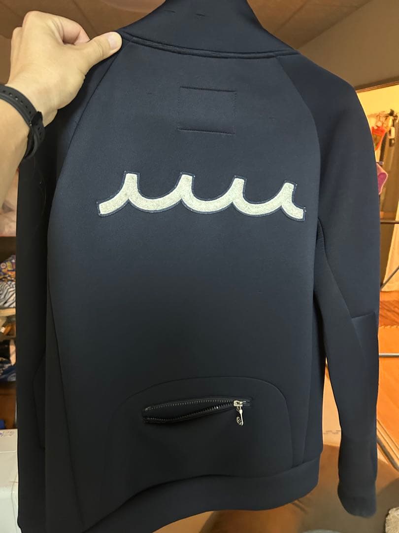 ムータマリン　ボンディングジャケット　ワッペン　ゴルフ　ネイビー　M