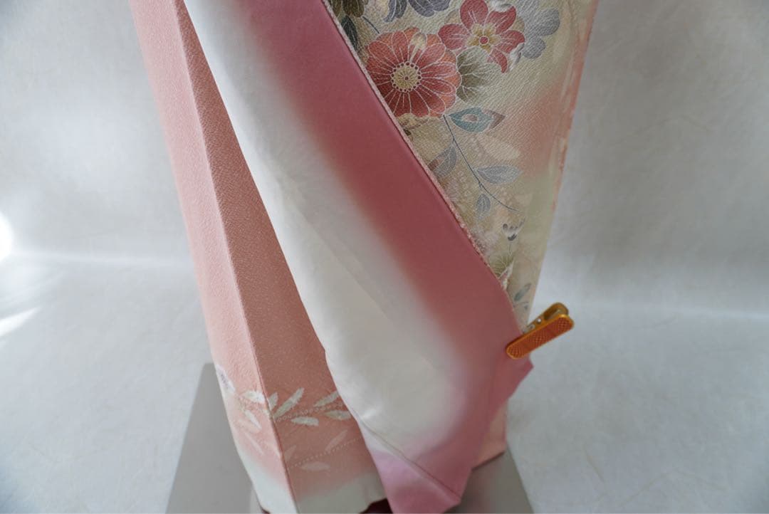 訪問着フルセット　正絹　卒業式　入学式　お宮参り【訪問着、袋帯、帯締め、帯揚げ】