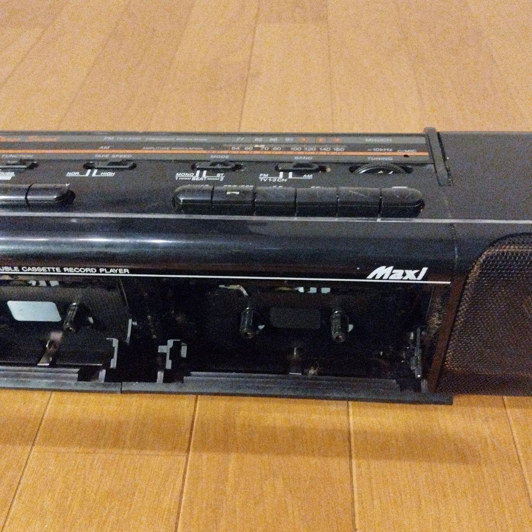 MAXI ポータブルラジカセ DRC-500 ダブルカセットデッキ レトロ