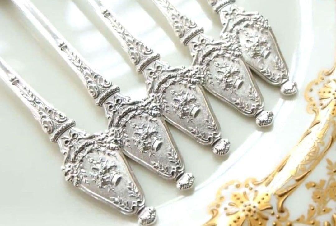 純銀 ③ ソリッドシルバー アイスクリームスプーン スターリングシルバー