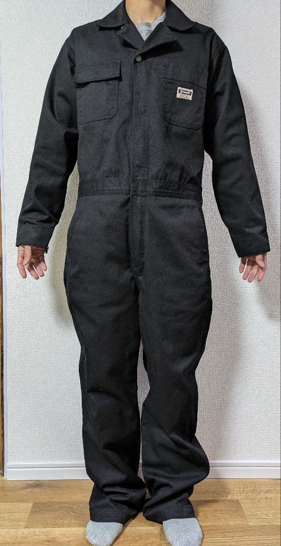 【美品】Schott ショット ワークジャンプスーツ つなぎ M 黒