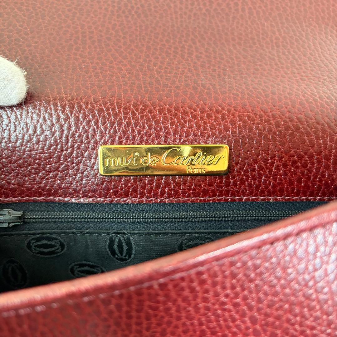 未使用級✨カルティエ ショルダーバッグ マストライン フラップ 背面Cドゥ金具