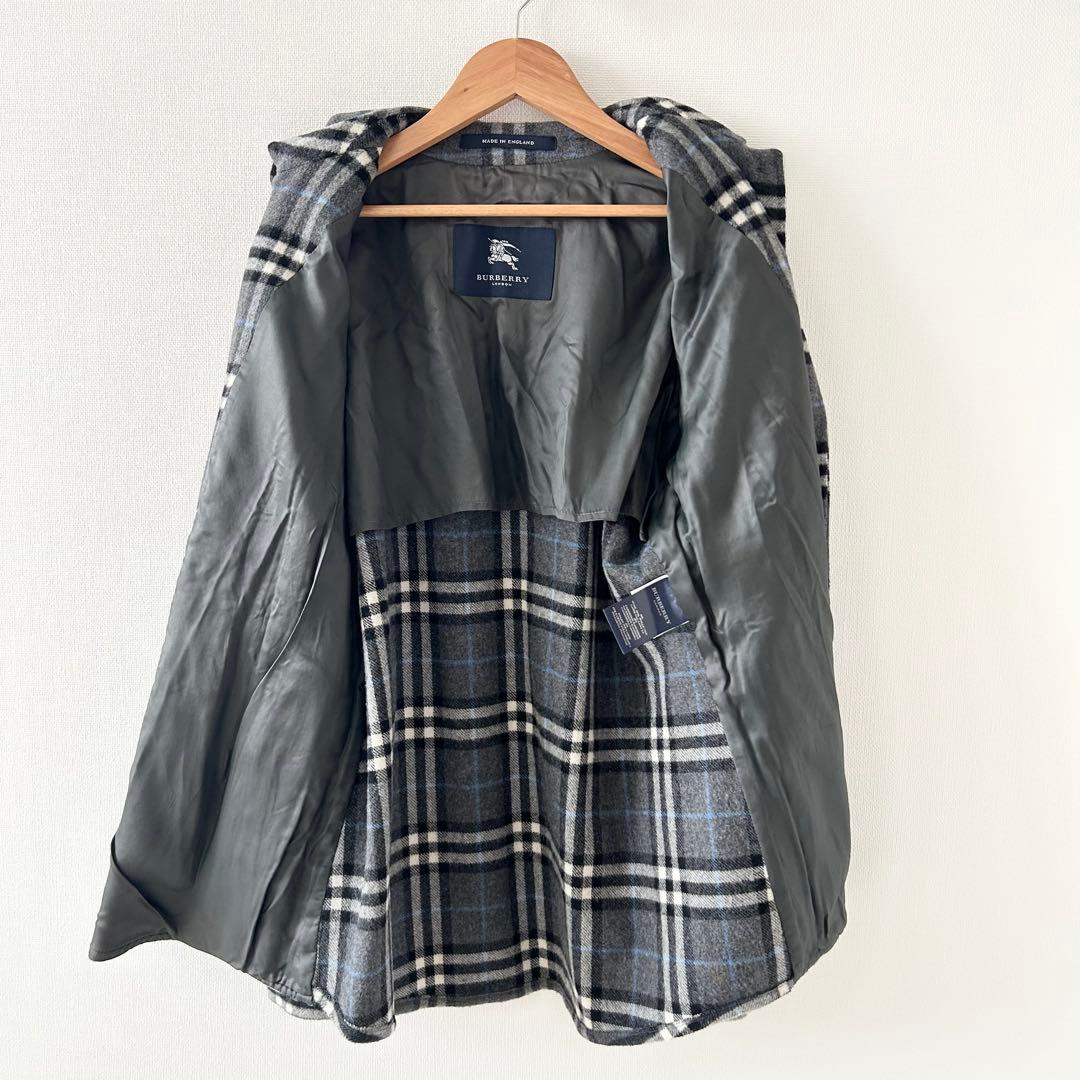 美品✨BURBERRY LONDON ジャケットコート　ダブルフェイス　グレー