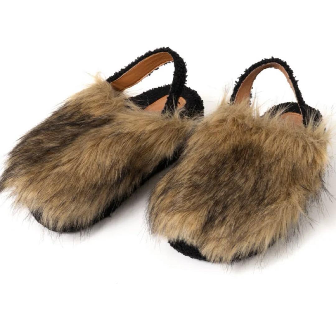 HTH ファーサンダル　秋冬　厚底