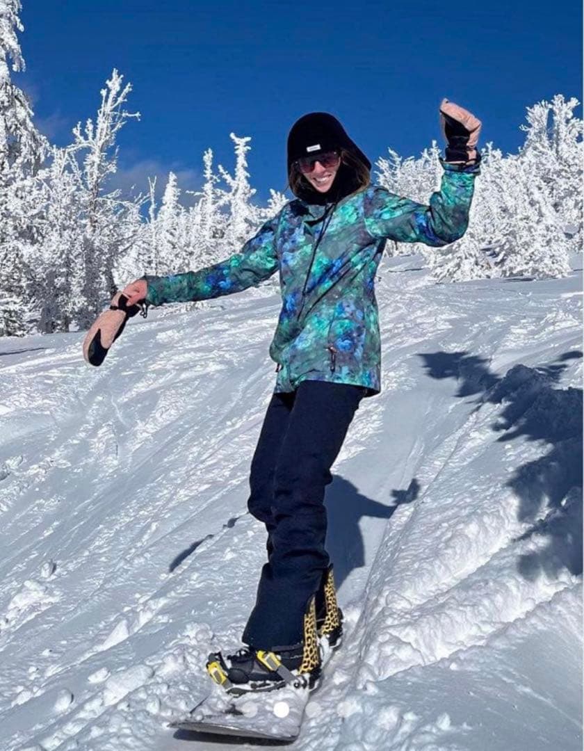 ROXY スノーボードウェア グリーン サイズL レディース スノーウェア 花柄