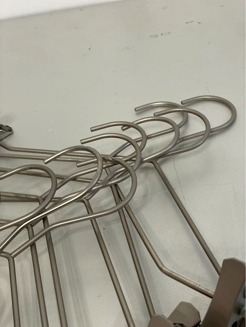 【15本セット】スチール製 パンツハンガー クリップ シルバー 古着屋 まとめ売