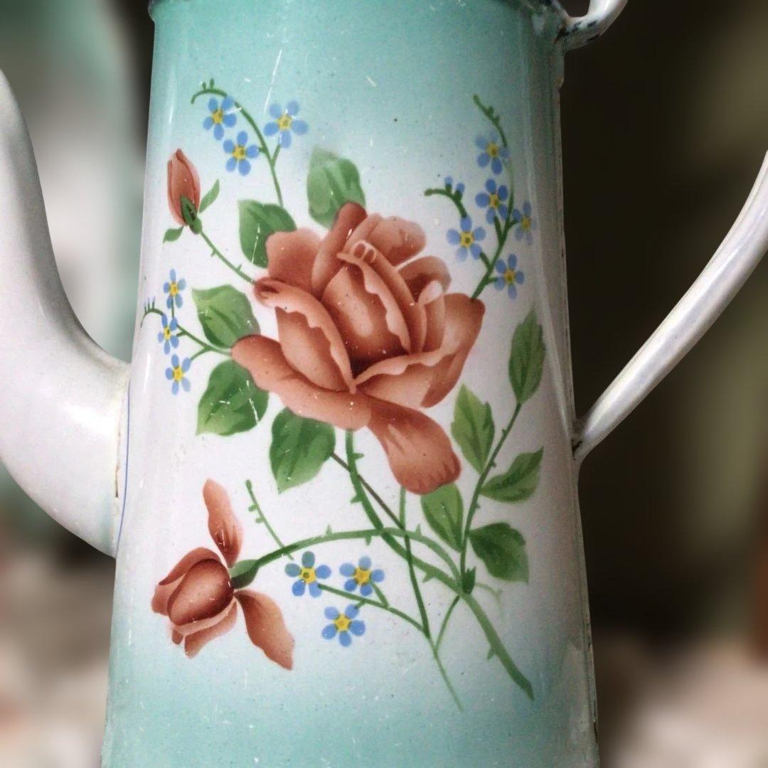 アンティークホーローポット　JAPY