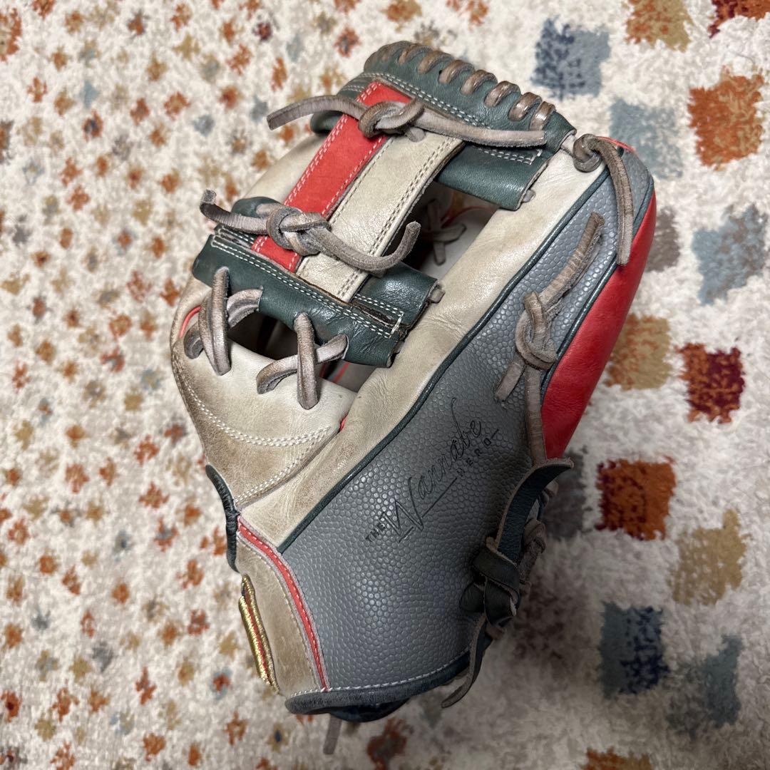 Wilson 野球グローブ 内野手二塁手、三塁手グレー/レッド/ホワイト