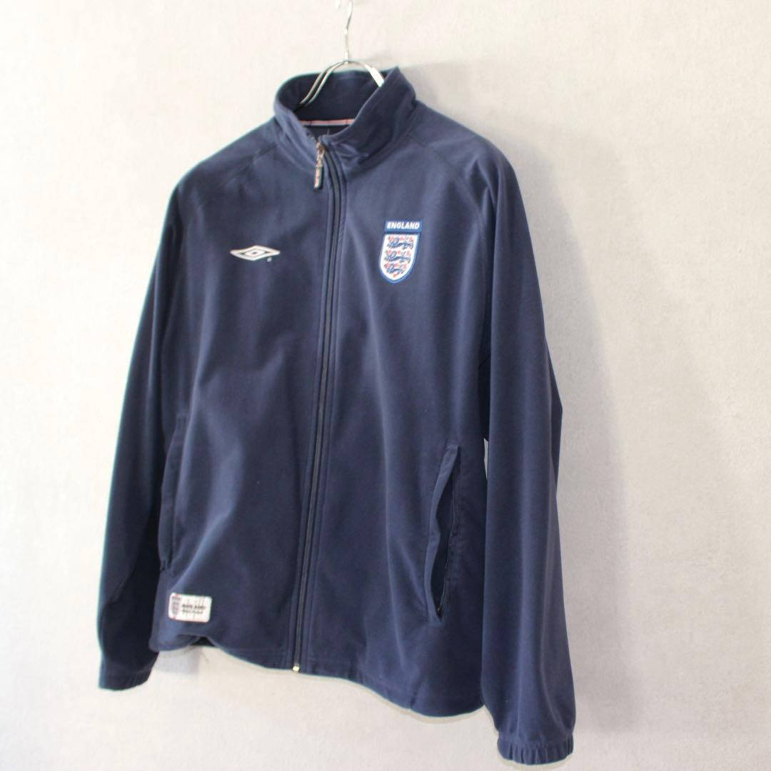UMBRO アンブロ イングランド代表 トラックジャケット 紺 刺繍ロゴ 00s